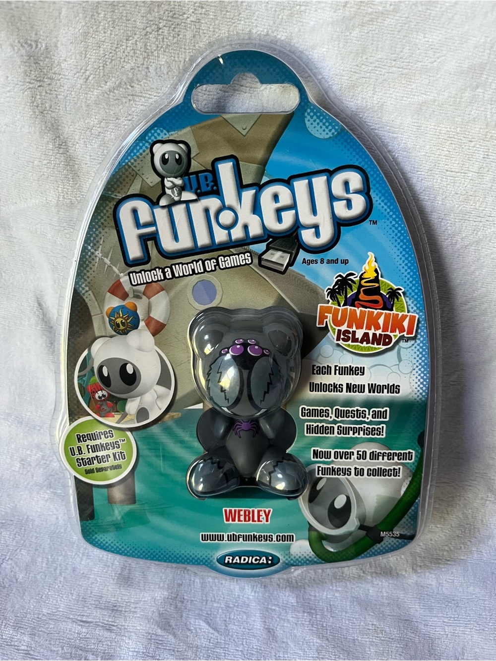 Radica U.B. Funkeys “Webley” Funkiki Island Grey Variant Gray SEALED New